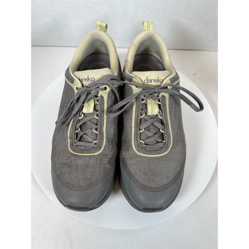 Dansko Shoe Sneaker Womens 8/38 Gray Makayla Vibram Sole Lace Up Comfort Walking